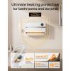 imageDreo Smart Wall Heater Electric Space Heater for Bedroom 1500W 120 Vertical Oscillation Adjustable Thermostat Remote Control 24H Timer EasyMount Heater for Indoor Use Works with Alexa WH719SWhite
