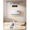 imageDreo Smart Wall Heater Electric Space Heater for Bedroom 1500W 120 Vertical Oscillation Adjustable Thermostat Remote Control 24H Timer EasyMount Heater for Indoor Use Works with Alexa WH719SWhite