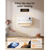 imageDreo Smart Wall Heater Electric Space Heater for Bedroom 1500W 120 Vertical Oscillation Adjustable Thermostat Remote Control 24H Timer EasyMount Heater for Indoor Use Works with Alexa WH719SWhite