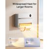 imageDreo Smart Wall Heater Electric Space Heater for Bedroom 1500W 120 Vertical Oscillation Adjustable Thermostat Remote Control 24H Timer EasyMount Heater for Indoor Use Works with Alexa WH719SWhite