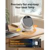 imageDreo Space Heater 1500W 60 Adjustable Tilt 105fts Portable Electric Heaters for Indoor Use with Thermostat 8 Safety Protections 3 Modes Remote Quiet Desk Heater for Bedroom Office BlackWhite