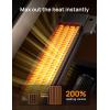 imageDreo Space Heater Indoor 25quot 115fts Fast Portable Room Heater with Remote and Thermostat 3 Modes Overheating ampamp TipOver Protection Electric Heaters for Indoor Use Large Room Bedroom GoldGold