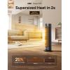 imageDreo Space Heater for Large Room 23 Inch Electric Heaters for Indoor Use 8 Safe Protection Tower 70 Oscillation PTC Ceramic with Thermostat and Remote Quiet 12H Timer Bedroom OfficeBlack