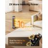 imageDreo Space Heater for Large Room 23 Inch Electric Heaters for Indoor Use 8 Safe Protection Tower 70 Oscillation PTC Ceramic with Thermostat and Remote Quiet 12H Timer Bedroom OfficeSilver