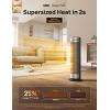 imageDreo Space Heater for Large Room 23 Inch Electric Heaters for Indoor Use 8 Safe Protection Tower 70 Oscillation PTC Ceramic with Thermostat and Remote Quiet 12H Timer Bedroom OfficeSilver