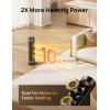 imageDreo Space Heater for Large Room 23 Inch Electric Heaters for Indoor Use 8 Safe Protection Tower 70 Oscillation PTC Ceramic with Thermostat and Remote Quiet 12H Timer Bedroom OfficeBlack