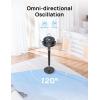 imageDreo Standing Fan 120120Omnidirectional Oscillating Fan For Bedroom 85 ft Circulator With Remote DC Motor Quiet Pedestal Fans Adjustable Height 8 Speeds 3 Modes 8H Timer Home PolyFan 502Black