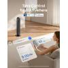 imageDreo Tower Fan for Bedroom 25fts Smart Standing Fans 90 Oscillating Floor Fan with 4 Modes 4 Speeds 8H Timer 28dB Bladeless Remote 28 dB Works with WiFi Voice ControlBlack