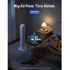 imageDreo Tower Fan for Bedroom 25fts Smart Standing Fans 90 Oscillating Floor Fan with 4 Modes 4 Speeds 8H Timer 28dB Bladeless Remote 28 dB Works with WiFi Voice ControlWhite