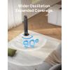 imageDreo Tower Fan for Bedroom 25fts Smart Standing Fans 90 Oscillating Floor Fan with 4 Modes 4 Speeds 8H Timer 28dB Bladeless Remote 28 dB Works with WiFi Voice ControlBlack