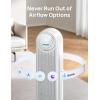 imageDreo Tower Fan for Bedroom 25fts Velocity Quiet Floor Fan 90 Oscillating Fans for Indoors with 4 Speeds 4 Modes 8H Timer Standing Fans Bladeless Fan Black Nomad One DRHTF007White