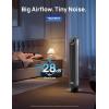 imageDreo Tower Fan for Bedroom 25fts Velocity Quiet Floor Fan 90 Oscillating Fans for Indoors with 4 Speeds 4 Modes 8H Timer Standing Fans Bladeless Fan Black Nomad One DRHTF007Silver