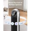 imageDreo Tower Fan for Bedroom 25fts Velocity Quiet Floor Fan 90 Oscillating Fans for Indoors with 4 Speeds 4 Modes 8H Timer Standing Fans Bladeless Fan Black Nomad One DRHTF007Silver