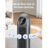imageDreo Tower Fan for Bedroom 25fts Velocity Quiet Floor Fan 90 Oscillating Fans for Indoors with 4 Speeds 4 Modes 8H Timer Standing Fans Bladeless Fan Black Nomad One DRHTF007Grey
