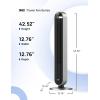 imageDreo Tower Fan for Bedroom 42 Inch 120 Oscillating Fan 25dB Quiet DC Motor 28fts Velocity Bladeless Standing Fan with 12 Speeds 4 Modes 12H Timer Cooling Fans for Home Living Room Pilot Max SSilver