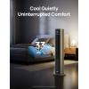imageDreo Tower Fan for Bedroom 43quot Cooling Fans That Blow Cold Air 2025 Upgraded Evaporative Air Cooler Quiet 85 Oscillating Floor Fan Easy Cleaning APP Control 4 Modes ampamp 4 Speeds 12H Timer BlackSilver