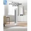 imageDreo Tower Fan for Bedroom 90 Oscillating Fans that Blow Cold Air 5 Speeds 4 Modes with 26fts Velocity 12H ampamp 28dB Quiet Timer Remote Touch 40quot Standing Floor Fan for Home Office BlackWhite