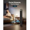 imageDreo Tower Fan for Bedroom 90 Oscillating Fans that Blow Cold Air 5 Speeds 4 Modes with 26fts Velocity 12H ampamp 28dB Quiet Timer Remote Touch 40quot Standing Floor Fan for Home Office BlackBlack