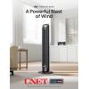 imageDreo Tower Fan for Bedroom 90 Oscillating Fans that Blow Cold Air 5 Speeds 4 Modes with 26fts Velocity 12H ampamp 28dB Quiet Timer Remote Touch 40quot Standing Floor Fan for Home Office BlackBlack