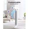 imageDreo Tower Fan for Bedroom 90 Oscillating Fans that Blow Cold Air 5 Speeds 4 Modes with 26fts Velocity 12H ampamp 28dB Quiet Timer Remote Touch 40quot Standing Floor Fan for Home Office BlackWhite