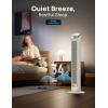 imageDreo Tower Fan for Bedroom 90 Oscillating Fans that Blow Cold Air 5 Speeds 4 Modes with 26fts Velocity 12H ampamp 28dB Quiet Timer Remote Touch 40quot Standing Floor Fan for Home Office BlackWhite