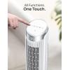 imageDreo Tower Fan for Bedroom 90 Oscillating Fans that Blow Cold Air 5 Speeds 4 Modes with 26fts Velocity 12H ampamp 28dB Quiet Timer Remote Touch 40quot Standing Floor Fan for Home Office BlackWhite