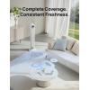 imageDreo Tower Fan for Bedroom 90 Oscillating Standing Fan 30ft far 28dB Quiet for Sleep 6 Speeds 4 Modes 12H Timer 42 Inch Bladeless Remote for Home Office Room Cruiser Pro T1White