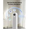imageDreo Tower Fan for Bedroom 90 Oscillating Standing Fan 30ft far 28dB Quiet for Sleep 6 Speeds 4 Modes 12H Timer 42 Inch Bladeless Remote for Home Office Room Cruiser Pro T1White