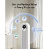 imageDreo Tower Fan for Bedroom 90 Oscillating Standing Fan 30ft far 28dB Quiet for Sleep 6 Speeds 4 Modes 12H Timer 42 Inch Bladeless Remote for Home Office Room Cruiser Pro T1White