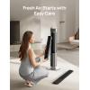 imageDreo Tower Fan for Bedroom 90 Oscillating Standing Fan with 40ft Far Airflow 25dB Ultra Quiet DC Motor 28fts Velocity 12 Speeds 42 inch Smart Control 4 Modes 12H Timer Pilot Pro SSilver