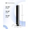 imageDreo Tower Fan for Bedroom 90 Oscillating Standing Fan with 40ft Far Airflow 25dB Ultra Quiet DC Motor 28fts Velocity 12 Speeds 42 inch Smart Control 4 Modes 12H Timer Pilot Pro SSilver