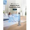 imageDreo Tower Fan for Bedroom 90 Oscillating Standing Fans for Room with 4 Speeds 3 Modes 28dB Quiet for Sleep 25fts Velocity 8H Timer Remote Living Room Office Home Black TF117Grey