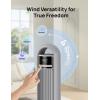 imageDreo Tower Fan for Bedroom 90 Oscillating Standing Fans for Room with 4 Speeds 3 Modes 28dB Quiet for Sleep 25fts Velocity 8H Timer Remote Living Room Office Home Black TF117Grey