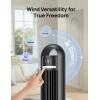 imageDreo Tower Fan for Bedroom 90 Oscillating Standing Fans for Room with 4 Speeds 3 Modes 28dB Quiet for Sleep 25fts Velocity 8H Timer Remote Living Room Office Home Black TF117Black