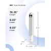 imageDreo Tower Fan for Bedroom 90 Oscillating Standing Fans for Room with 4 Speeds 3 Modes 28dB Quiet for Sleep 25fts Velocity 8H Timer Remote Living Room Office Home Black TF117White