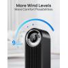 imageDreo Tower Fan for Bedroom Upgraded DC 9 Speeds 25dB UltraQuiet Floor Fan 90 Oscillating Fans with 28fts Velocity 12H Timer Standing Fan Bladeless Fan Powerful for Home Office RoomBlack
