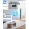 imageDreo Tower Fan for Bedroom Upgraded DC 9 Speeds 25dB UltraQuiet Floor Fan 90 Oscillating Fans with 28fts Velocity 12H Timer Standing Fan Bladeless Fan Powerful for Home Office RoomStarlight