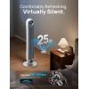 imageDreo Tower Fan for Bedroom Upgraded DC 9 Speeds 25dB UltraQuiet Floor Fan 90 Oscillating Fans with 28fts Velocity 12H Timer Standing Fan Bladeless Fan Powerful for Home Office RoomWhite