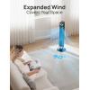 imageDreo Tower Fan for Bedroom Upgraded DC 9 Speeds 25dB UltraQuiet Floor Fan 90 Oscillating Fans with 28fts Velocity 12H Timer Standing Fan Bladeless Fan Powerful for Home Office RoomBlack