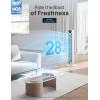 imageDreo Tower Fan for Bedroom Upgraded DC 9 Speeds 25dB UltraQuiet Floor Fan 90 Oscillating Fans with 28fts Velocity 12H Timer Standing Fan Bladeless Fan Powerful for Home Office RoomWhite