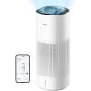 imageDREO Smart Evaporative Humidifier Large Room up to 1000ft 800mlh High Output Air Humidifiers for Bedroom 10L 50H Long Runtime with Precise Humidification for Plants Home Office White HHM774SWhite