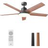 imageDreo Ceiling Fans with Lights 52 Inch 6 Speeds 5 Color Tones Dimmable LED Quiet Reversible DC Motor Remote 8H Timer Black Ceiling Fan for Bedroom Living Room Easy to InstallBlack