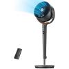 imageDreo Fan for Bedroom 120 Oscillating Standing Fans Quiet Floor Fan with DC Motor 100ft Pedestal Fans for Room 9 Speeds 4 modes 20dB 120 Manual Vertical 3742quot Adjustable Height 9H TimerGrey