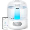 imageDreo Humidifiers for Bedroom Cool Mist Ultrasonic Humidifier with 26dB Quiet ampamp RGB Lighting Top Fill 3L Tank Easy Clean 30 Hr Runtime for Home Baby Plant Nursery Work with GoogleAlexa