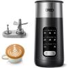 imageDreo Milk Frother 8in1 Electric Frother for Latte Art Coffee 9oz270ml Warm and Cold Foam Automatic Frothers for Dairy and NonDairy Milk LED Easy to Clean BaristaMaker AirBlack