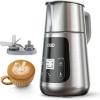 imageDreo Milk Frother Upgraded Allin1 Electric Foam Maker for Coffee 15oz450ml Automatic Foam Frother for Latte Artlevel Microfoam 30 Drinks Dishwasher Safe Easy to Clean LED displaySliver Grey