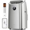 imageDreo Portable Air Conditioners 12000 BTU AC Unit for Bedroom with Drainagefree Cooling 46dB Quiet APPVoiceRemote 24h Timer with Fan ampamp Dehumidifier Smart Standing AC for Room Indoors AC515SSilver