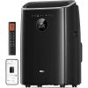 imageDreo Portable Air Conditioners 8000 BTU ASHRAE 5000 BTU DOE Smart AC Unit for Bedroom with Drainagefree Cooling 45dB Quiet APPVoiceRemote Portable AC for Room Indoors AC318SBlack