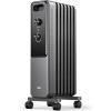 imageDreo Radiator Heater Dual Knobs 8 Safety Protection 1500W Electric Space Heaters for Indoor Use Large Room Energy Saving Quiet Oil Filled Radiator for Bedroom Adjustable ThermostatGray