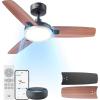 imageDreo Smart Ceiling Fans with Lights 42 Inch Black Ceiling Fan 12 Speeds ampamp 3 Fan Modes Stepless Color Tones Dimmable LED Light 112H Timer Quiet DC Motor RemoteAPPAlexaWall Switch ControlBlack